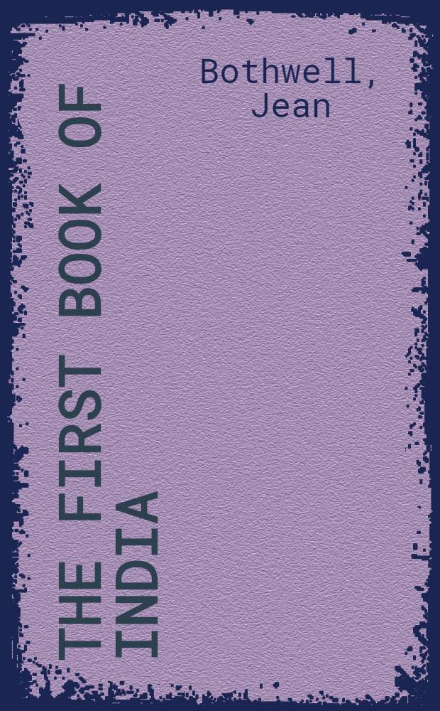 The first book of India