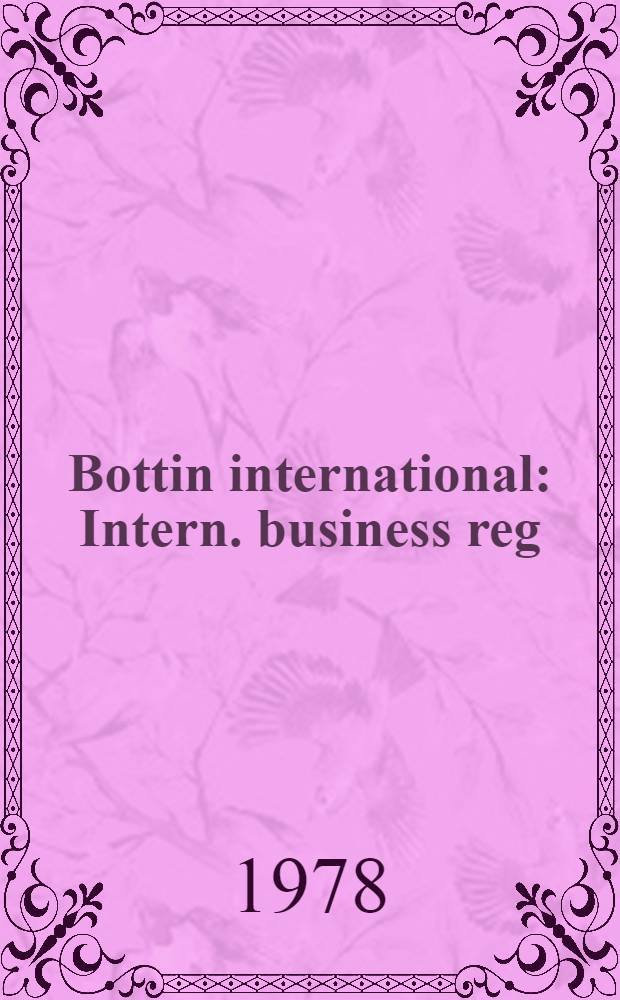 Bottin international : Intern. business reg