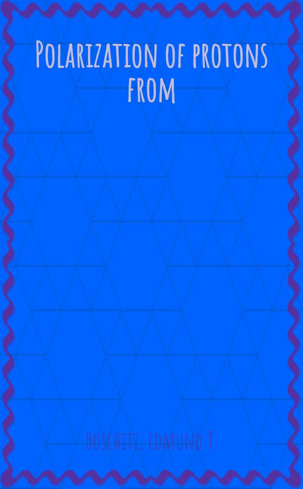 Polarization of protons from (d, p) reactions at 21 mev