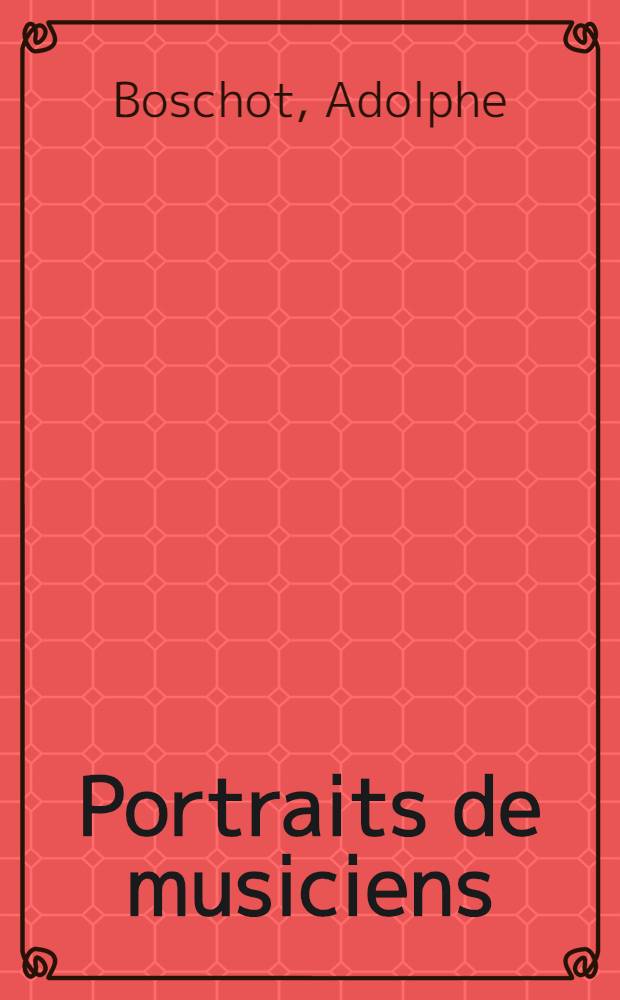 Portraits de musiciens