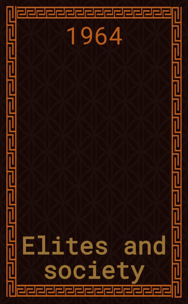 Elites and society