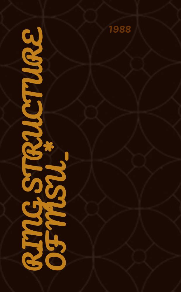 Ring structure of MSU_*