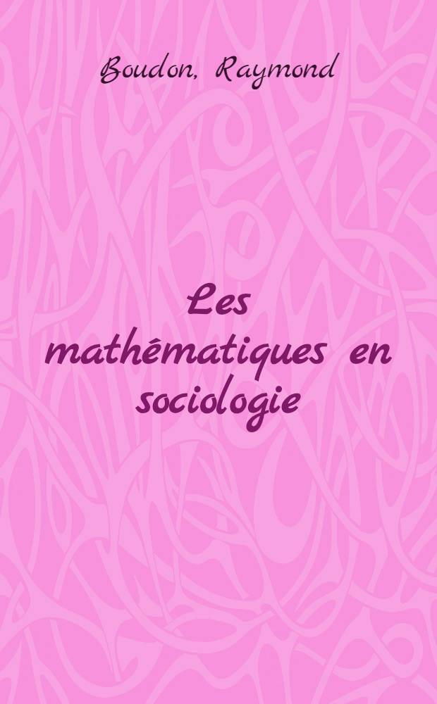 Les mathématiques en sociologie