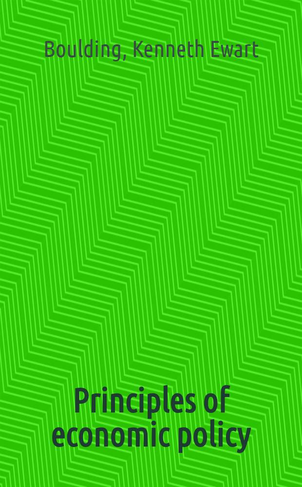 Principles of economic policy