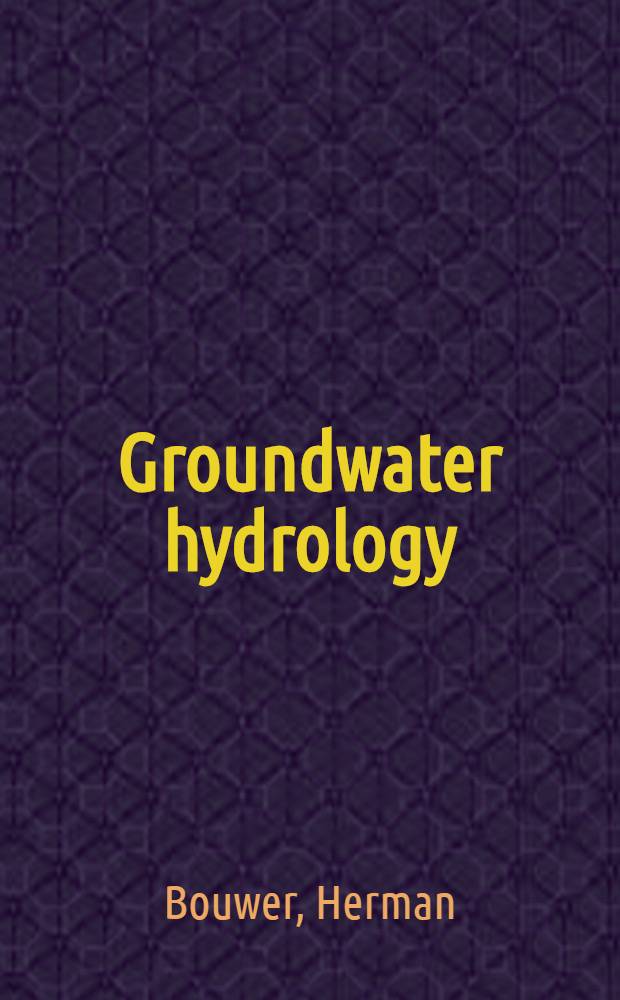 Groundwater hydrology