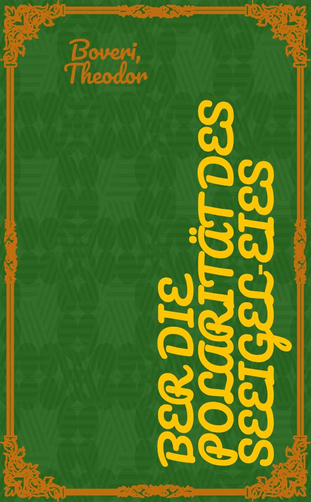 Über die Polarität des Seeigel-Eies