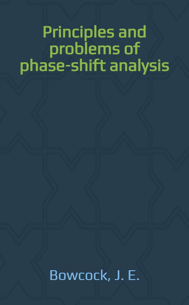 Principles and problems of phase-shift analysis