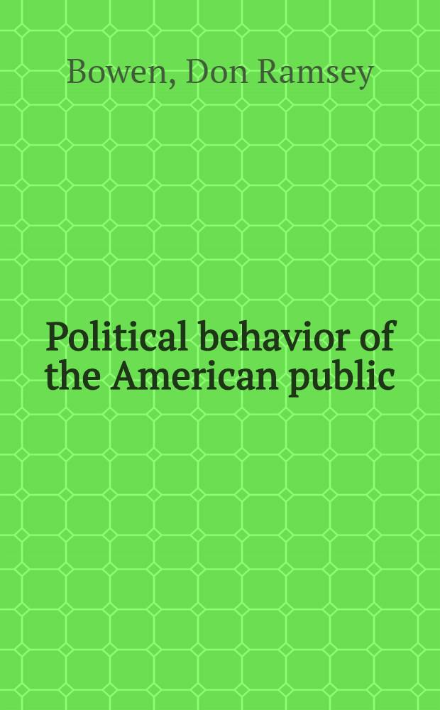 Political behavior of the American public