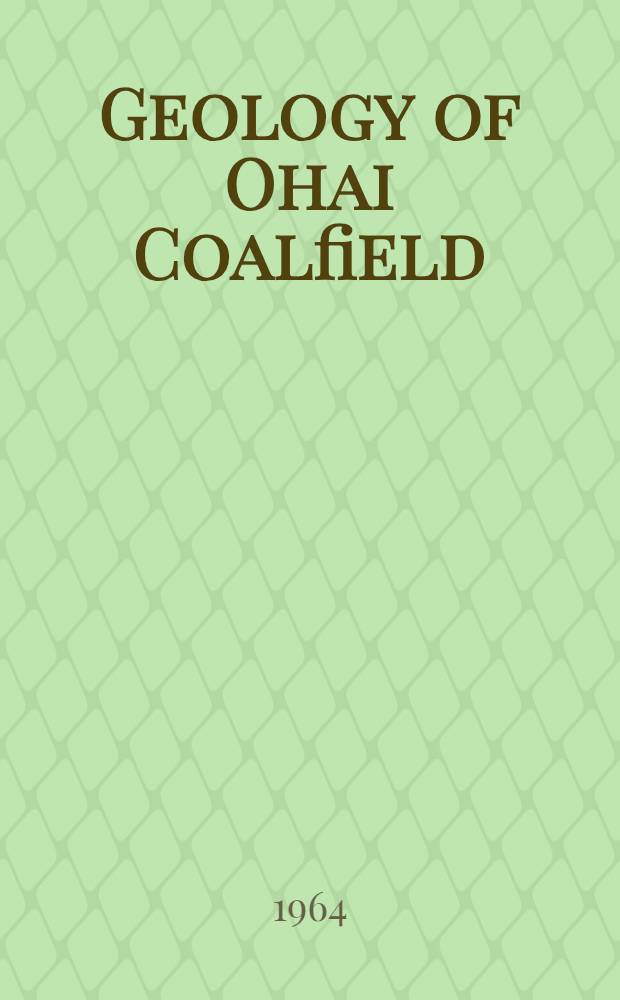 Geology of Ohai Coalfield