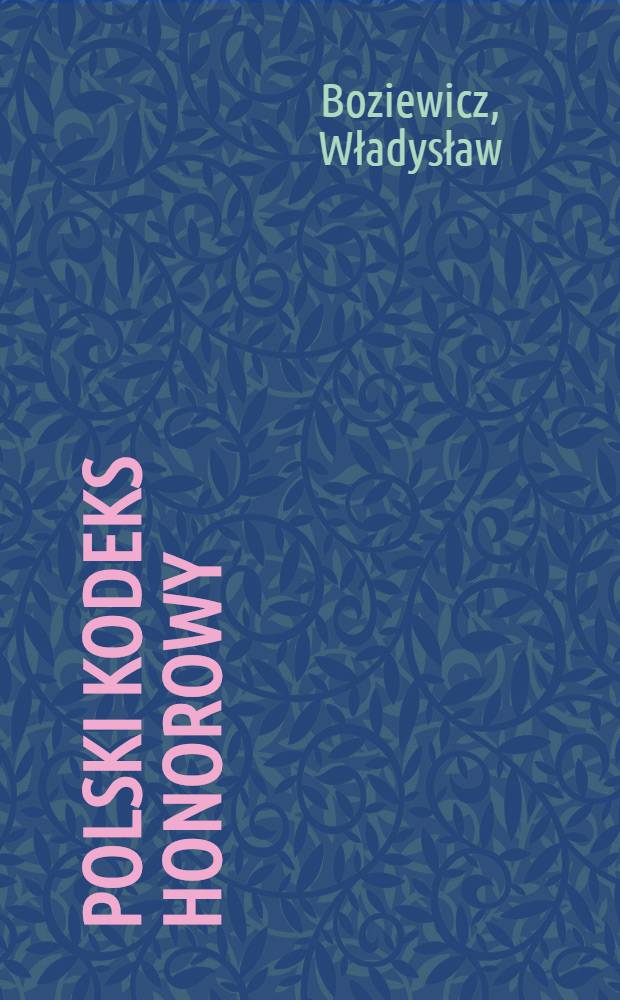 Polski kodeks honorowy