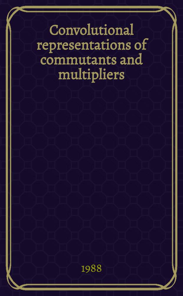 Convolutional representations of commutants and multipliers