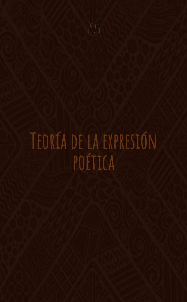 Teoría de la expresión poética