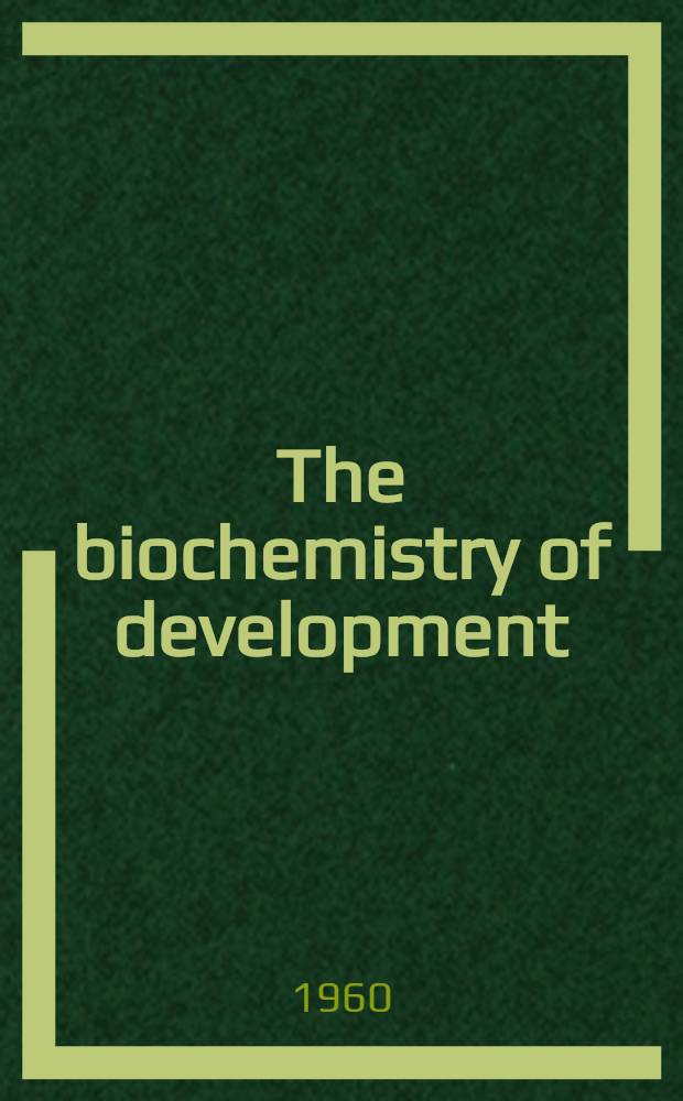 The biochemistry of development