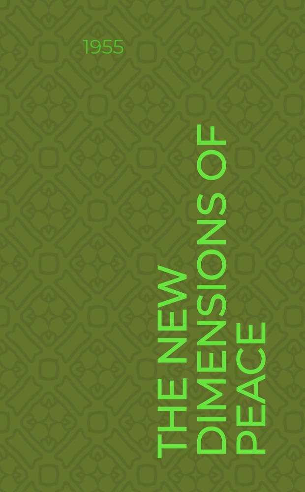 The new dimensions of peace