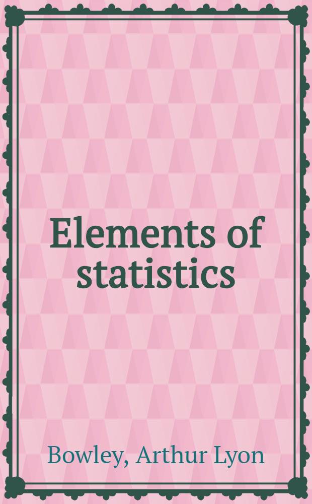Elements of statistics