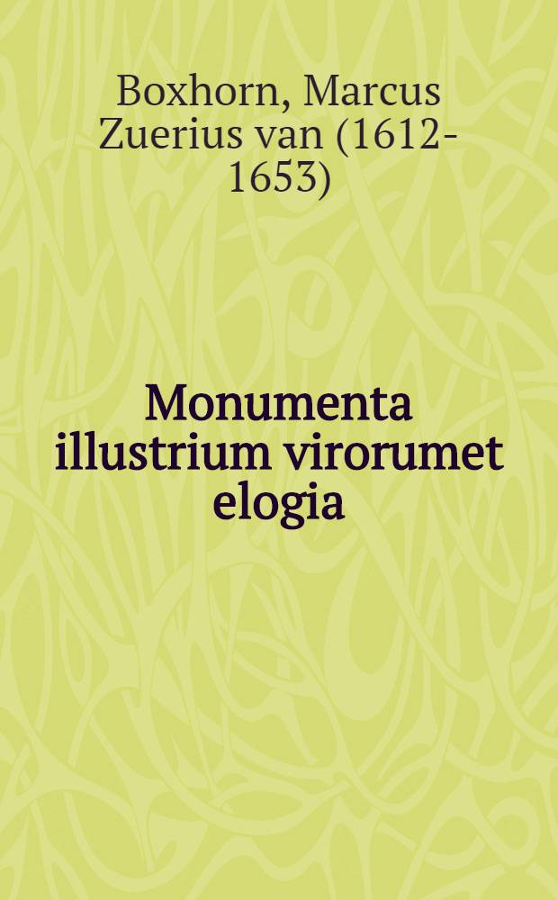 Monumenta illustrium virorumet elogia