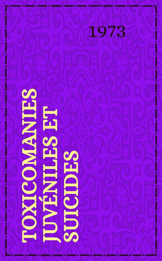 Toxicomanies juv&eacute;niles et suicides : Essai d'approche clinique et psychodynamique &agrave; propos de 35 toxicomanes suicidants : Th&egrave;se