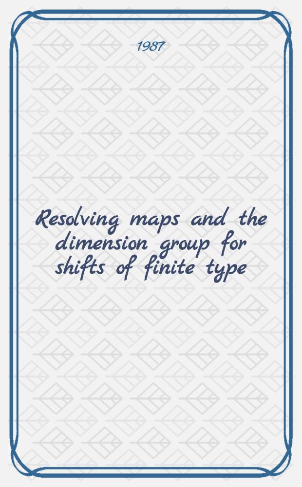 Resolving maps and the dimension group for shifts of finite type