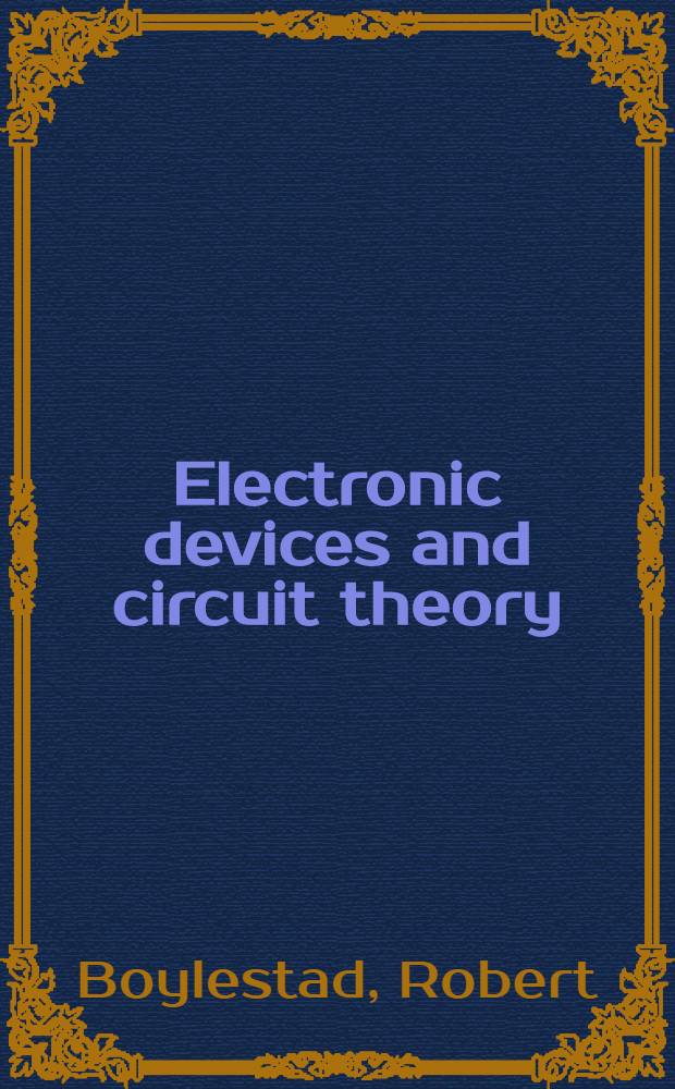 Electronic devices and circuit theory