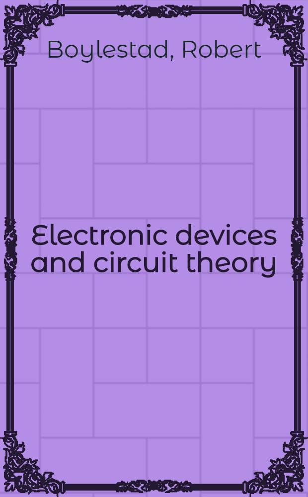 Electronic devices and circuit theory