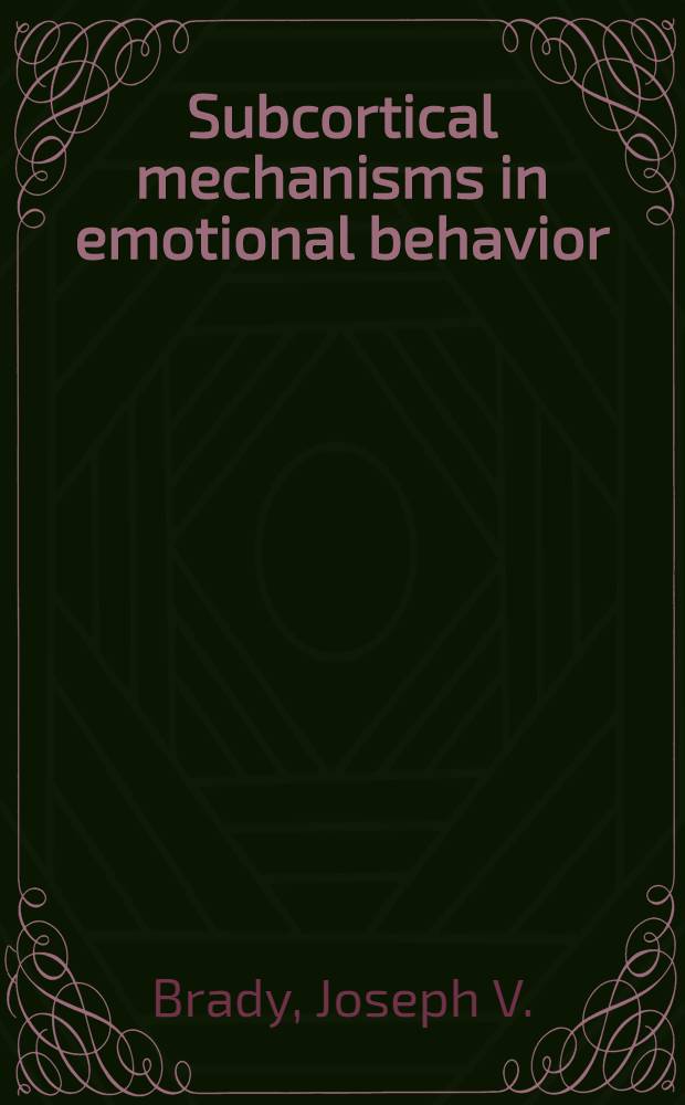 Subcortical mechanisms in emotional behavior: the duration of affective changes following septal and habenular lesions in the albino rat