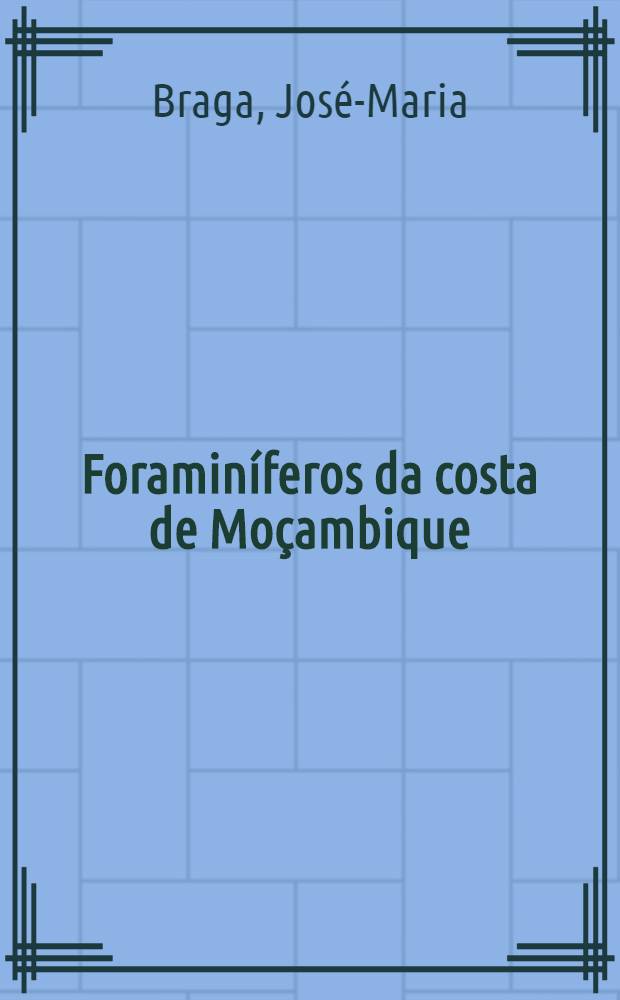 Foraminíferos da costa de Moçambique
