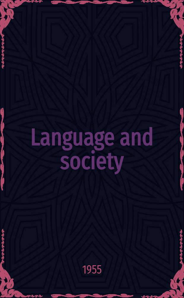 Language and society