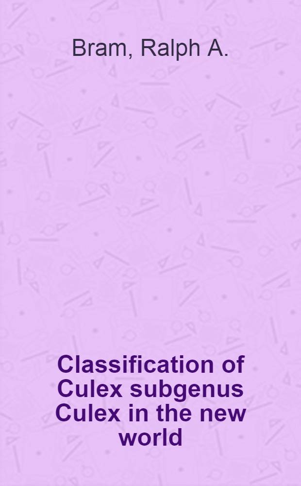 Classification of Culex subgenus Culex in the new world (Diptera: Culicidae)