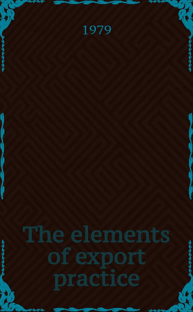 The elements of export practice