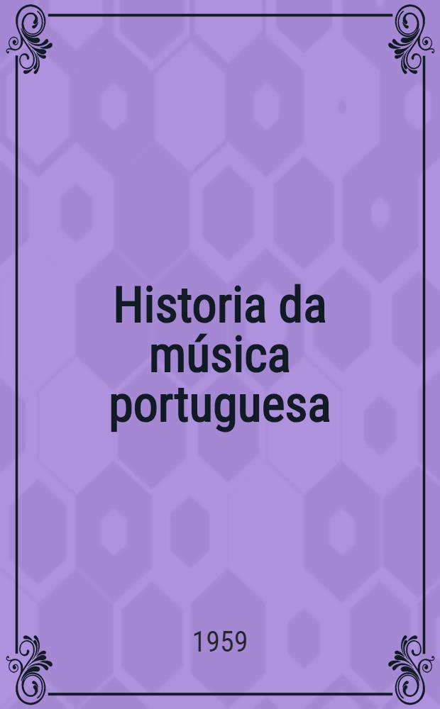 Historia da música portuguesa