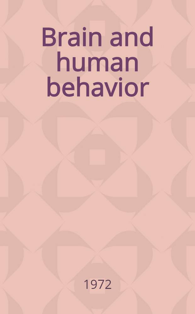 Brain and human behavior
