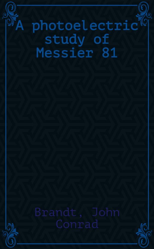 A photoelectric study of Messier 81