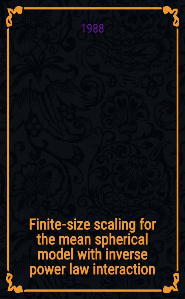Finite-size scaling for the mean spherical model with inverse power law interaction
