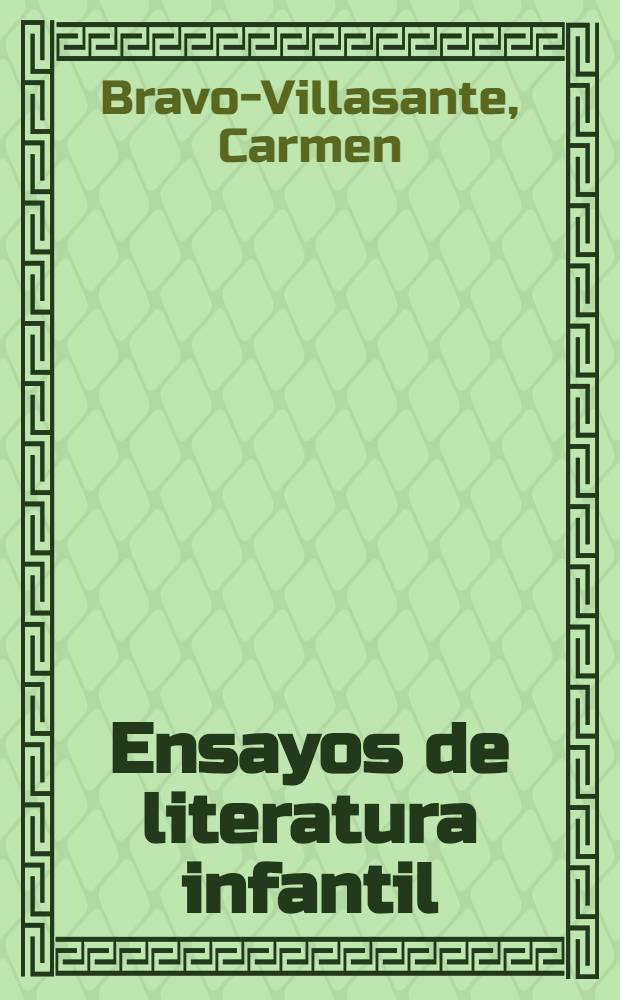 Ensayos de literatura infantil