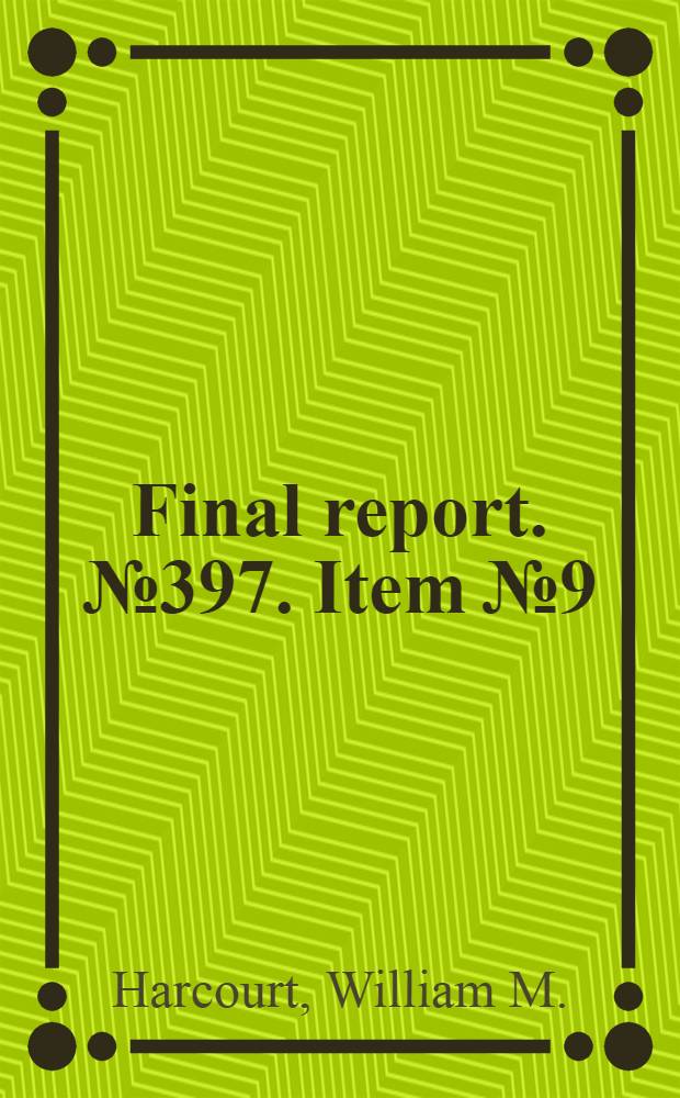 Final report. № 397. Item № 9 : AGFA. Colour