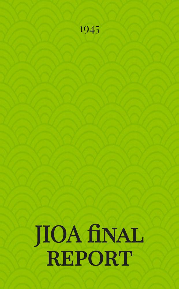 JIOA final report