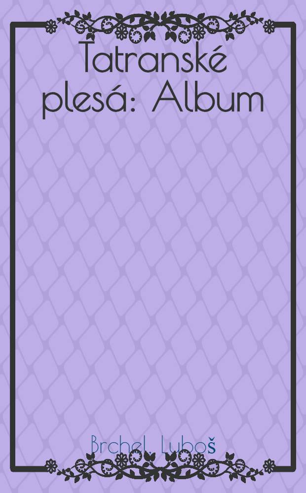 Tatranské plesá : Album