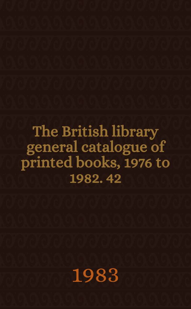 The British library general catalogue of printed books, 1976 to 1982. 42 : Soci - Stee