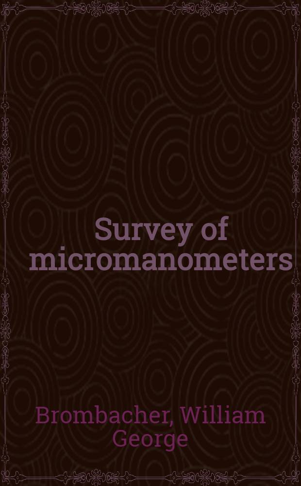 Survey of micromanometers