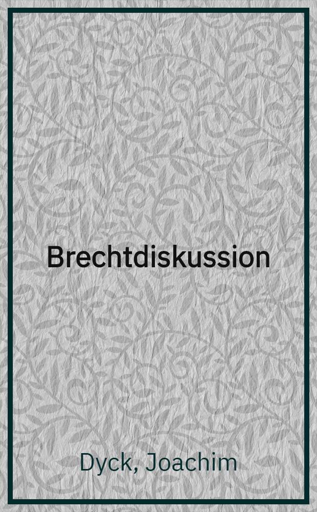 Brechtdiskussion
