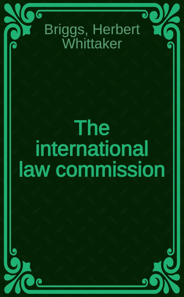 The international law commission