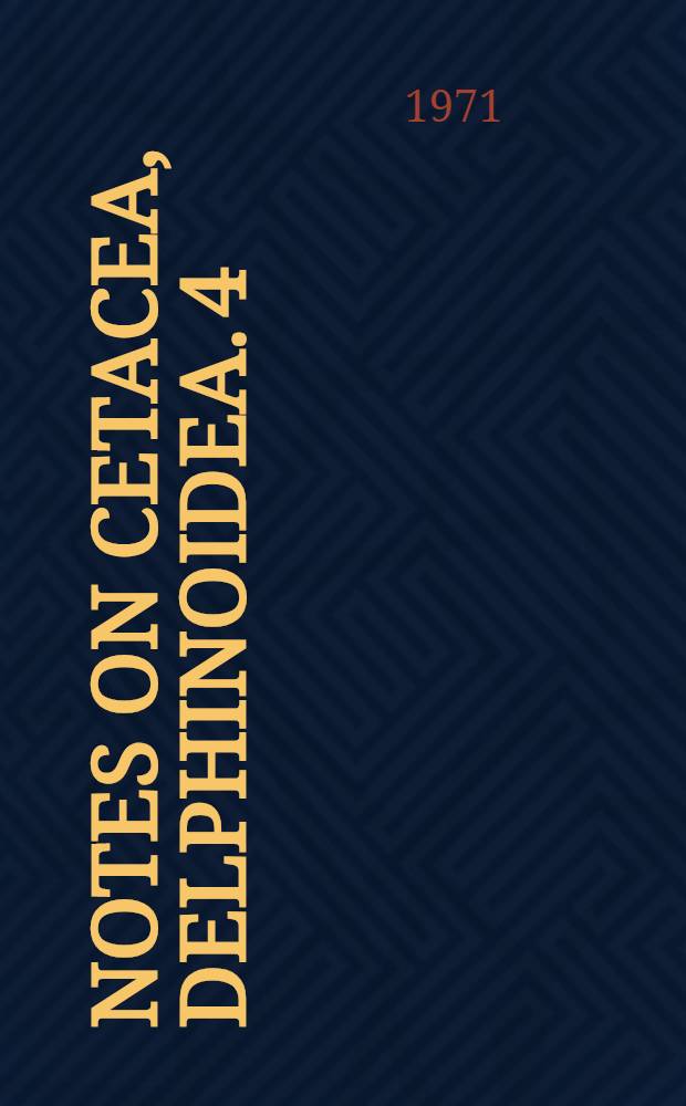 Notes on Cetacea, Delphinoidea. 4 : On skulls of Stenella longirostris (Gray, 1828) from the eastern Atlantic