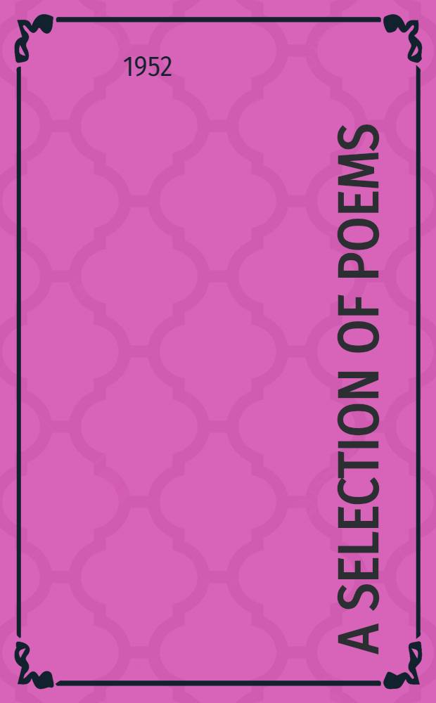 A selection of poems
