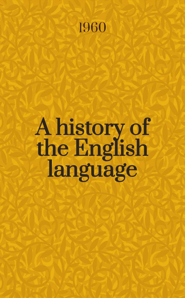 A history of the English language