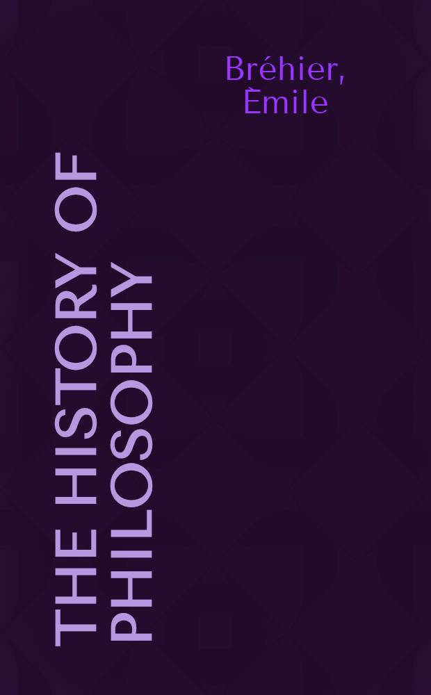The history of philosophy