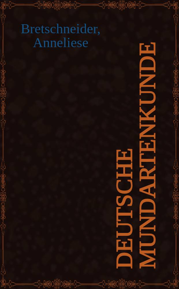 Deutsche Mundartenkunde