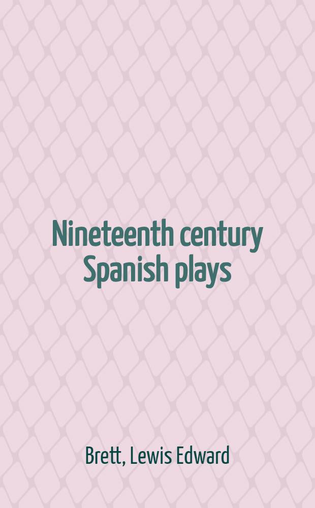 Nineteenth century Spanish plays