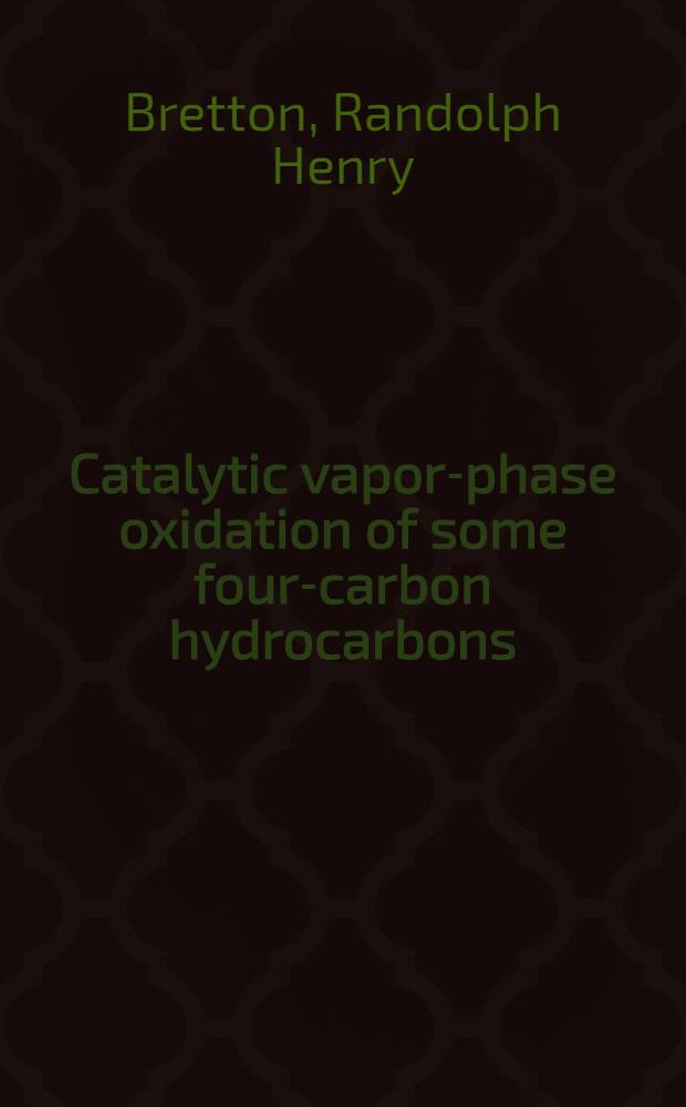 Catalytic vapor-phase oxidation of some four-carbon hydrocarbons
