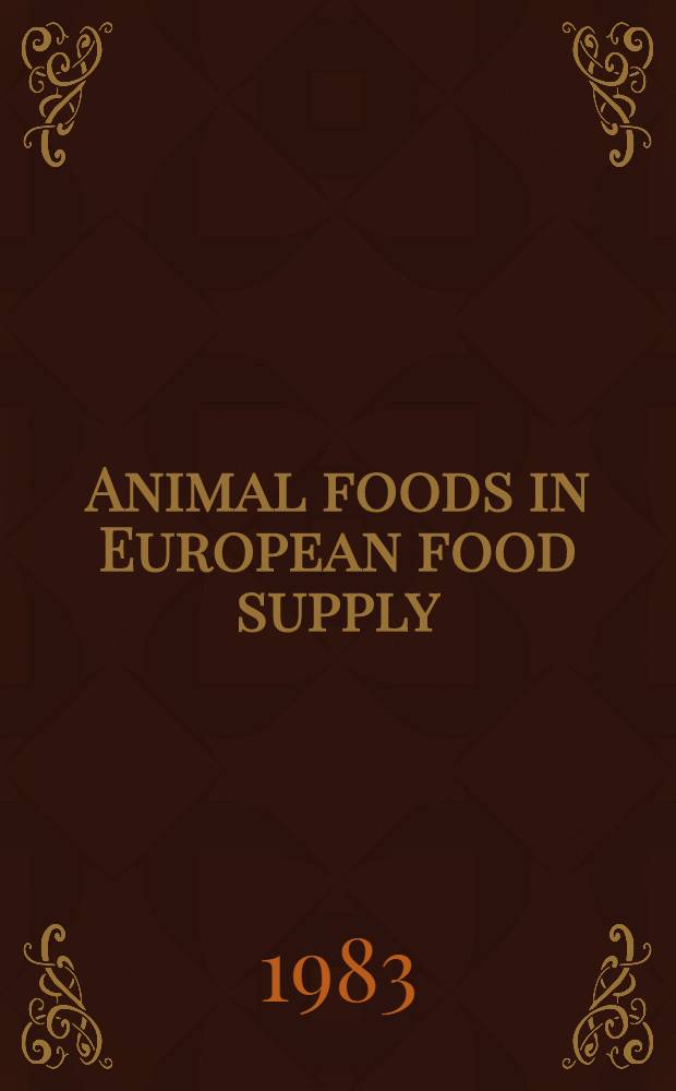 Animal foods in European food supply = Animalske matvarer i europeisk matforsyning