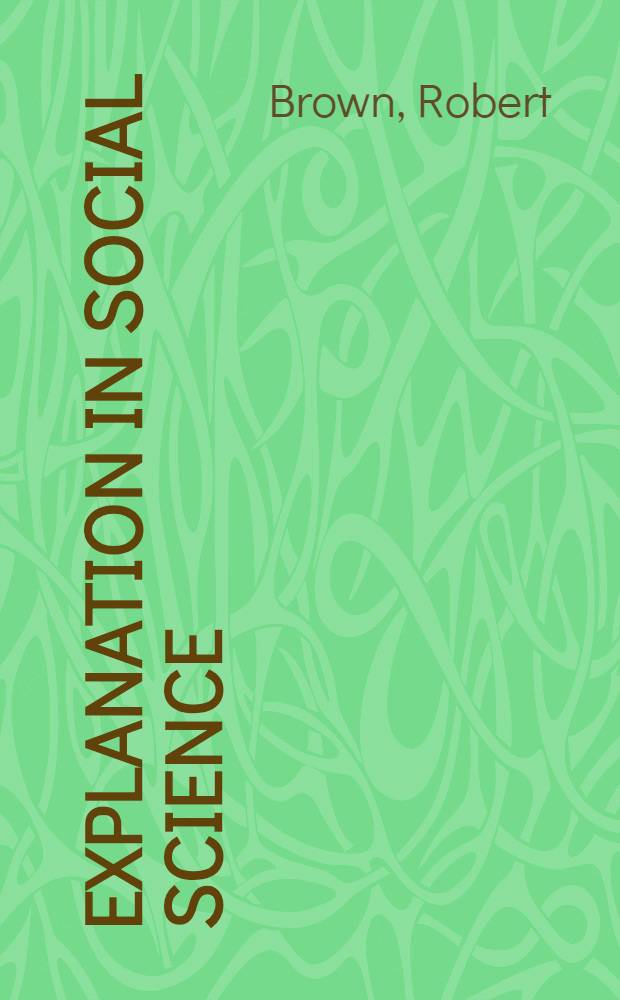 Explanation in social science